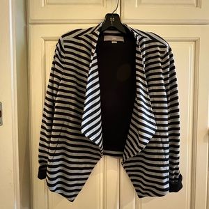 Tart Collections Black and Gray Striped Blazer Jacket